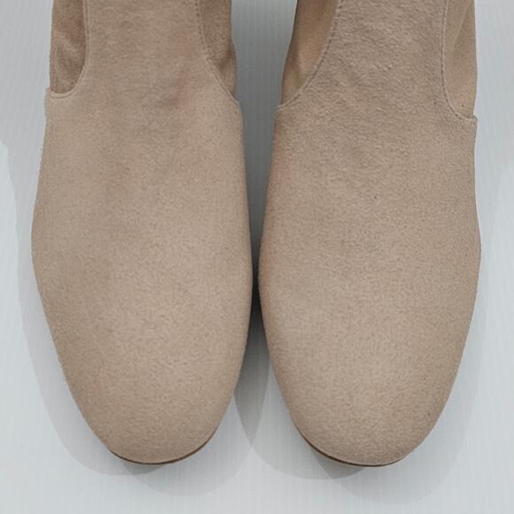 NEW Stuart Weitzman Siggy 60 Ankle Bootie Womens Beige Suede Stretch Sock Heel - Picture 5 of 14